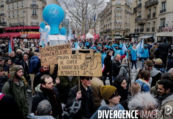 Manifestation intersyndicale contre la reforme des retraites