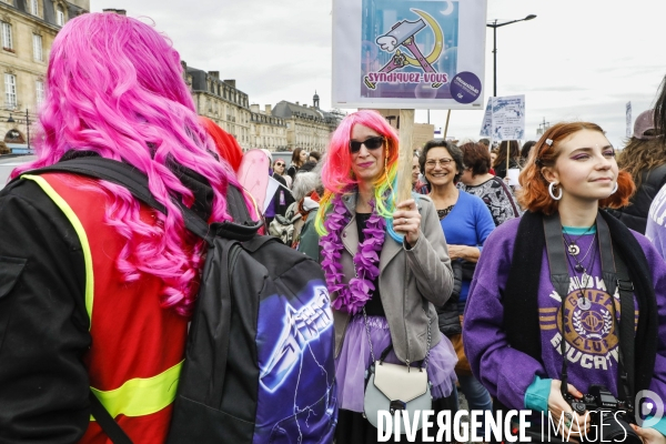 Bordeaux, journée internationale de lutte pour les droits des Femmes.