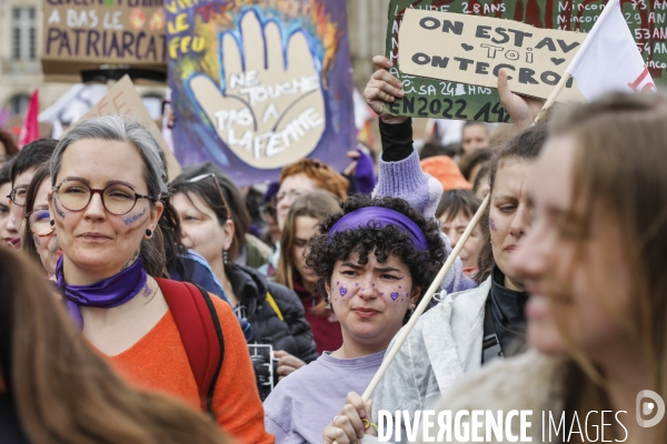 Bordeaux, journée internationale de lutte pour les droits des Femmes.
