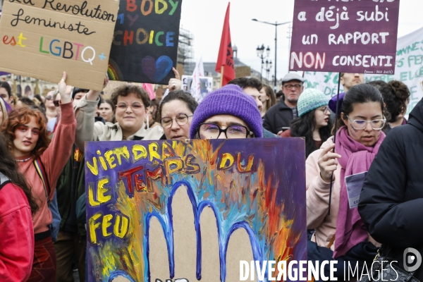 Bordeaux, journée internationale de lutte pour les droits des Femmes.