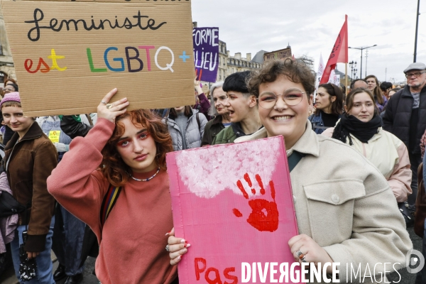 Bordeaux, journée internationale de lutte pour les droits des Femmes.