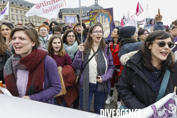 Bordeaux, journée internationale de lutte pour les droits des Femmes.