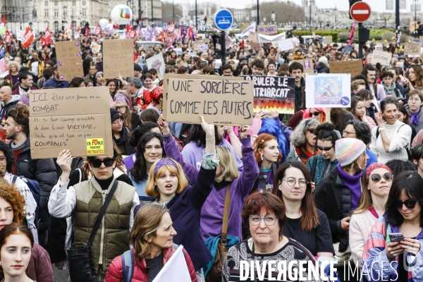 Bordeaux, journée internationale de lutte pour les droits des Femmes.