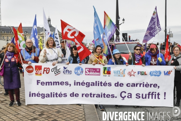 Bordeaux, journée internationale de lutte pour les droits des Femmes.