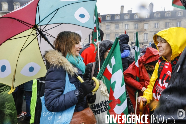 Bordeaux, 6 ème manifestation unitaire  contre la réforme des retraites.