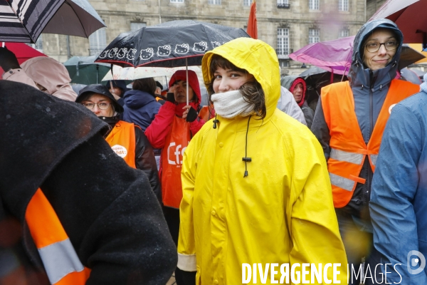 Bordeaux, 6 ème manifestation unitaire  contre la réforme des retraites.