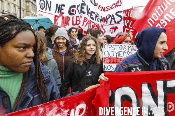 Bordeaux, 6 ème manifestation unitaire  contre la réforme des retraites.