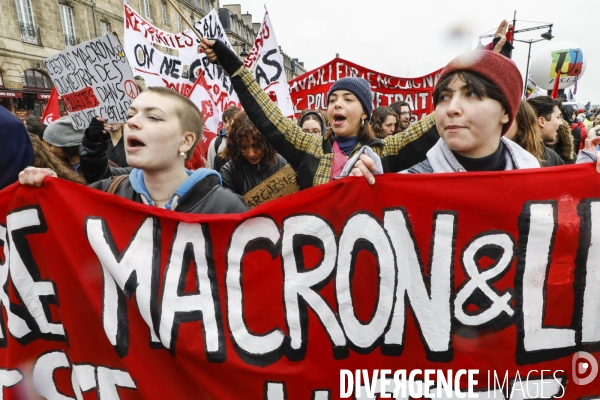 Bordeaux, 6 ème manifestation unitaire  contre la réforme des retraites.