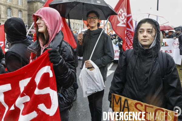 Bordeaux, 6 ème manifestation unitaire  contre la réforme des retraites.
