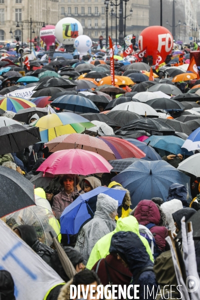 Bordeaux, 6 ème manifestation unitaire  contre la réforme des retraites.