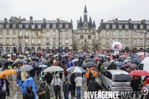 Bordeaux, 6 ème manifestation unitaire  contre la réforme des retraites.