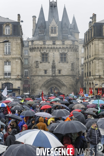 Bordeaux, 6 ème manifestation unitaire  contre la réforme des retraites.