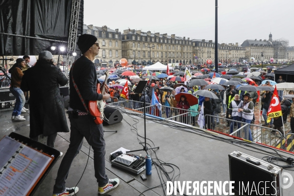 Bordeaux, 6 ème manifestation unitaire  contre la réforme des retraites.