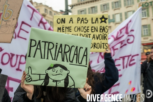 8 mars journée de mobilisation, lutte pour les droits des femmes à Marseille