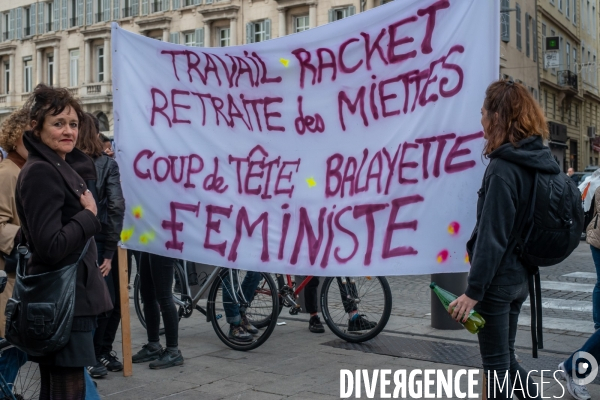 8 mars journée de mobilisation, lutte pour les droits des femmes à Marseille