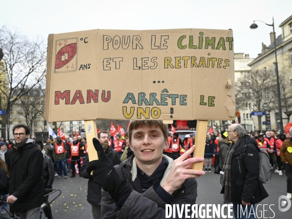 LA MANIFESTATION CONTRE LA REFORME DES RETRAITES, PARIS le 07/03/2023, 6e journée de mobilisation