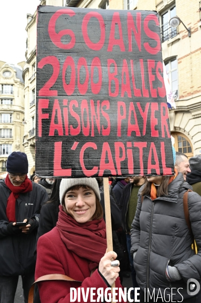 La jeunesse et les professeurs à la MANIFESTATION CONTRE LA REFORME DES RETRAITES, PARIS le 07/03/2023, 6e journée de mobilisation