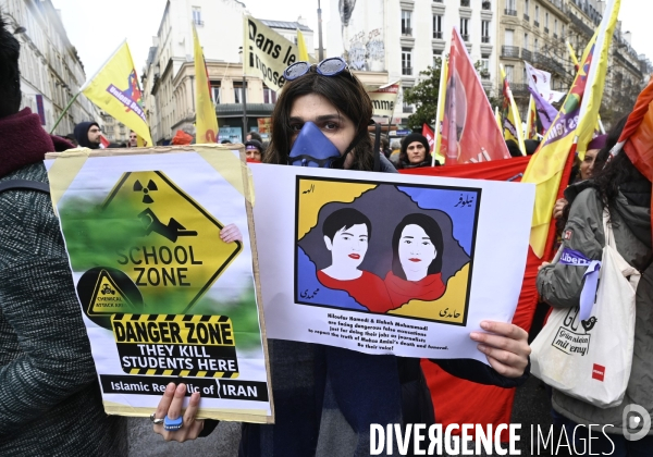 Manifestation pour La Journée internationale des droits des femmes, le 8 Mars 2023. International women sday in Paris.