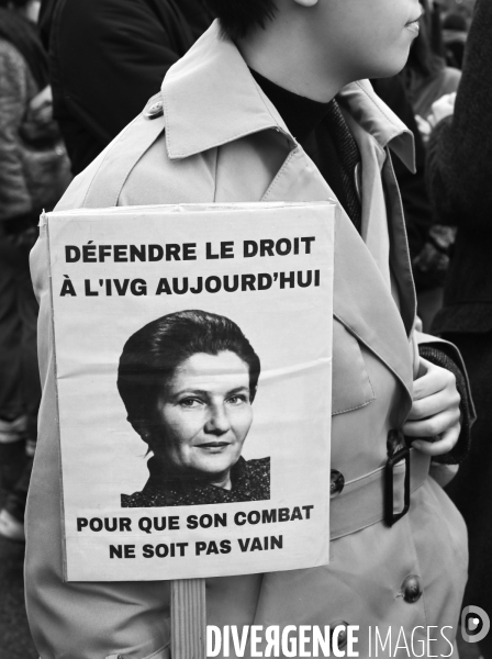 Manifestation pour La Journée internationale des droits des femmes, le 8 Mars 2023. International women sday in Paris.