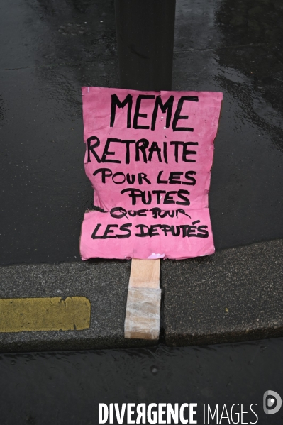 Manifestation pour La Journée internationale des droits des femmes, le 8 Mars 2023. International women sday in Paris.