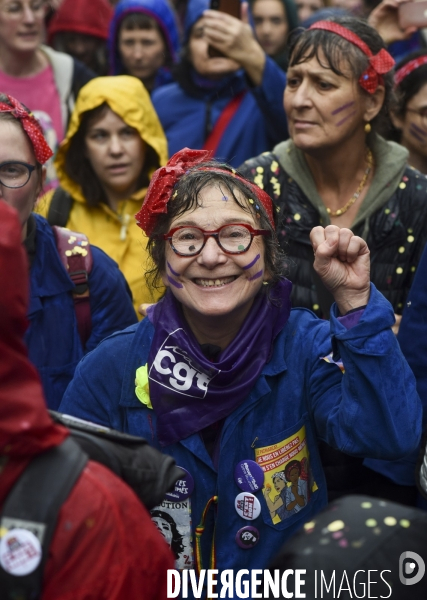 Manifestation pour La Journée internationale des droits des femmes, le 8 Mars 2023. International women sday in Paris.