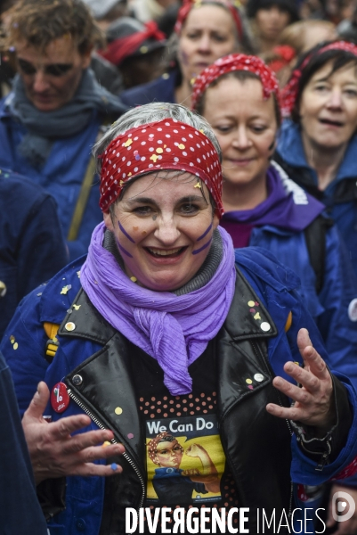 Manifestation pour La Journée internationale des droits des femmes, le 8 Mars 2023. International women sday in Paris.