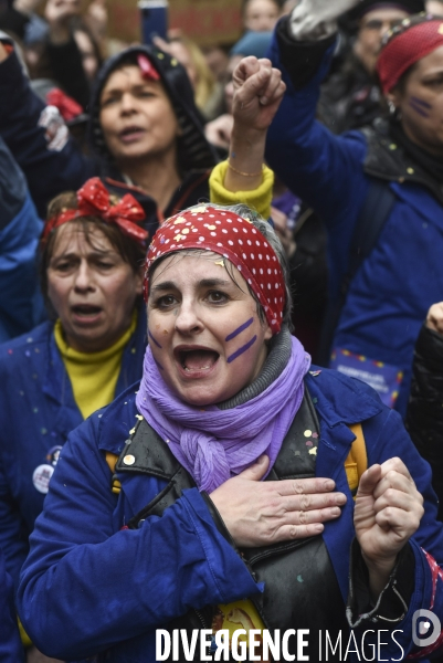 Manifestation pour La Journée internationale des droits des femmes, le 8 Mars 2023. International women sday in Paris.