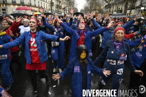 Manifestation pour La Journée internationale des droits des femmes, le 8 Mars 2023. International women sday in Paris.