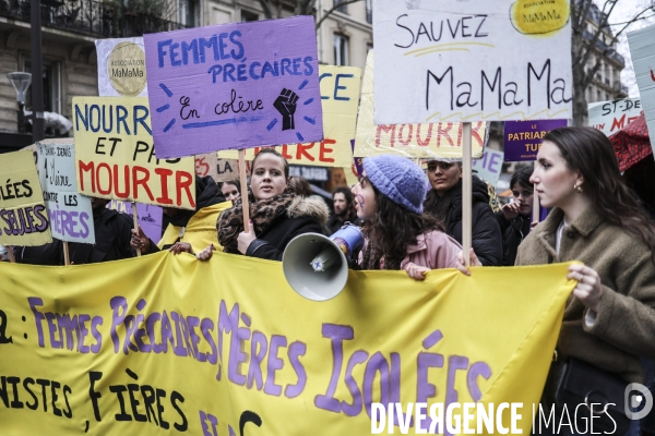 Manifestation contre les retraites et pour les droits des femmes