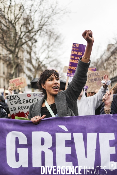 Manifestation contre les retraites et pour les droits des femmes