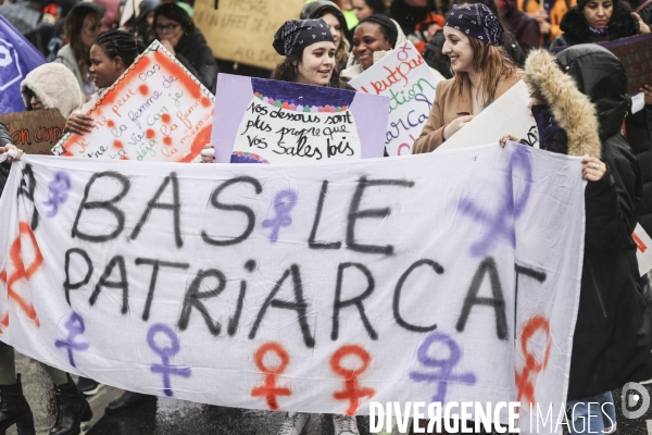 Manifestation contre les retraites et pour les droits des femmes