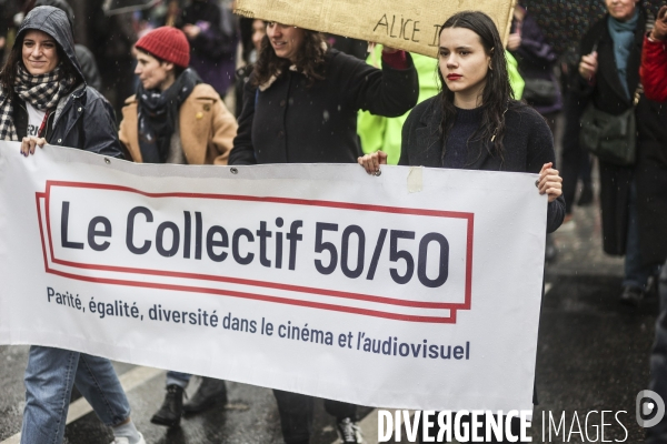 Manifestation contre les retraites et pour les droits des femmes