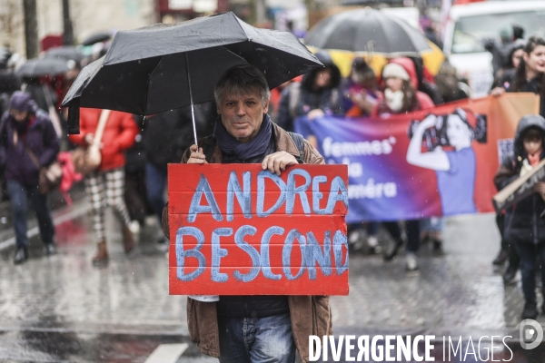 Manifestation contre les retraites et pour les droits des femmes