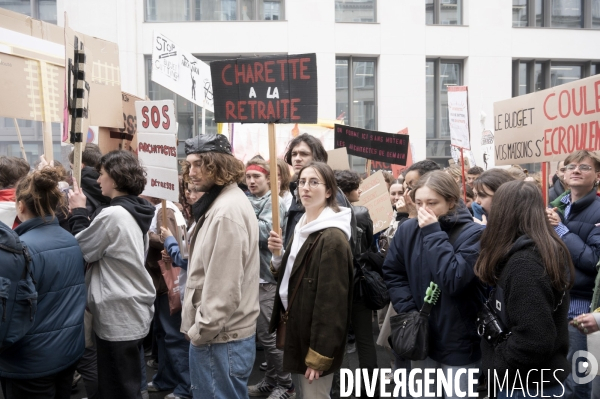 Mobilisation des étudiants contre la réforme des retraites