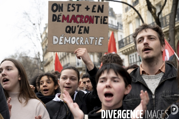 Mobilisation des étudiants contre la réforme des retraites