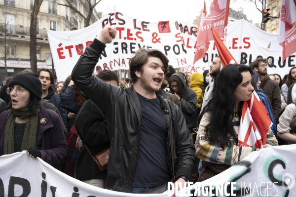 Mobilisation des étudiants contre la réforme des retraites