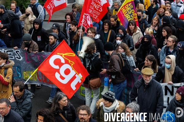 Septième journée de mobilisation contre la réforme des retraites à Nantes