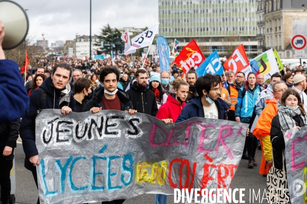 Septième journée de mobilisation contre la réforme des retraites à Nantes