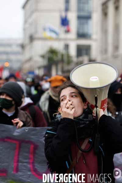 Septième journée de mobilisation contre la réforme des retraites à Nantes