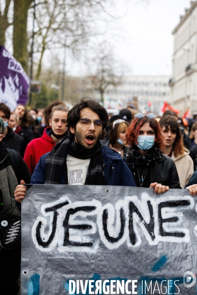 Septième journée de mobilisation contre la réforme des retraites à Nantes