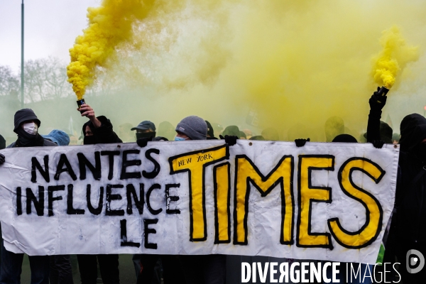 Septième journée de mobilisation contre la réforme des retraites à Nantes