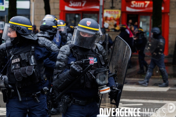 Septième journée de mobilisation contre la réforme des retraites à Nantes