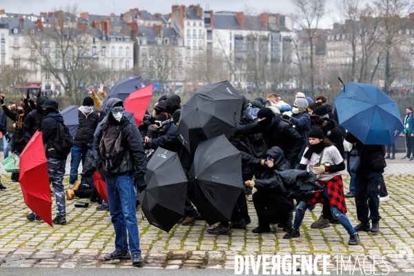 Septième journée de mobilisation contre la réforme des retraites à Nantes