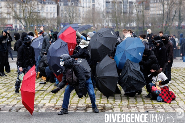 Septième journée de mobilisation contre la réforme des retraites à Nantes