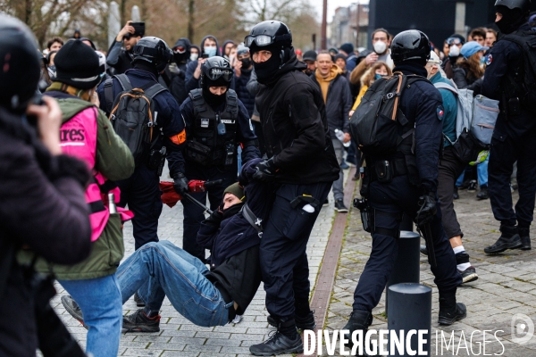 Septième journée de mobilisation contre la réforme des retraites à Nantes