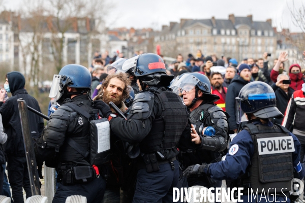 Septième journée de mobilisation contre la réforme des retraites à Nantes