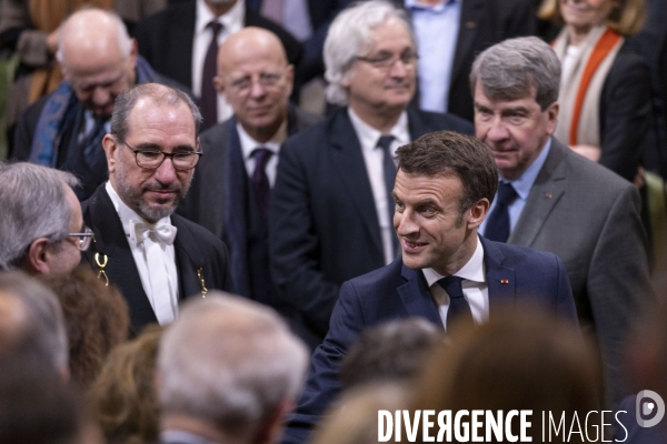 Emmanuel MACRON à l Institut de France pour les 40 ans du CCNE