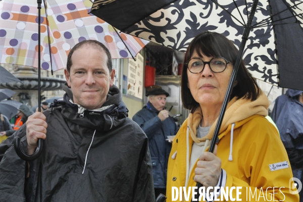 Les parapluies de la colère. Bordeaux, 7 ème manifestation contre la réforme des retraites.