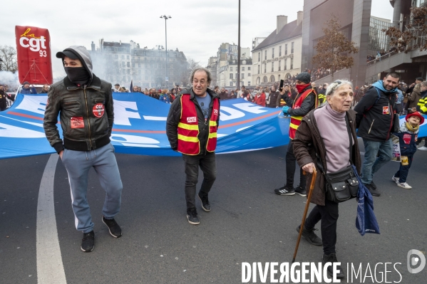 MANIFESTATION CONTRE LA REFORME DES RETRAITES, Paris le 11/03/2023, 7e journée de mobilisation.