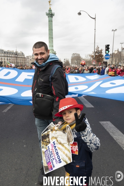 MANIFESTATION CONTRE LA REFORME DES RETRAITES, Paris le 11/03/2023, 7e journée de mobilisation.